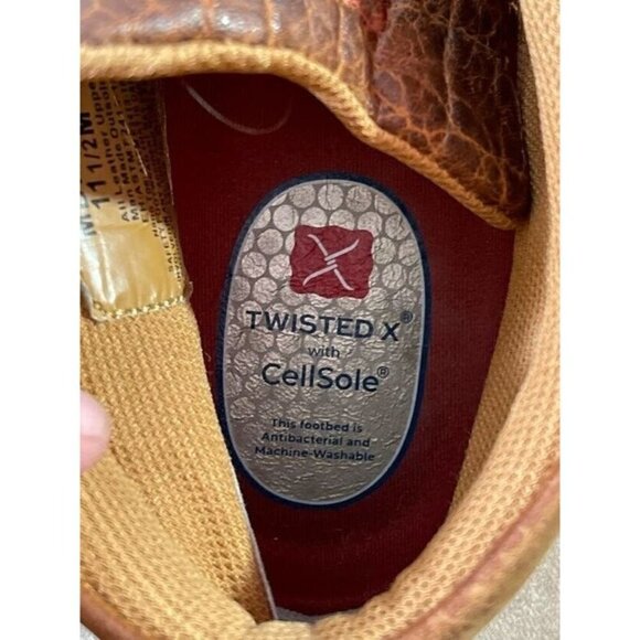 Twisted X with Cellsole Mens MDMNT01 Tall Driving Steel‎ Toe Shoes Leather 11.5M main image 6